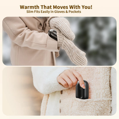 Rechargeable Hand Warmers 2 Pack Magnetic 2-In-1 Reusable Electric Hand Warmer 3 Heat Settings Portable Pocket Hand Heater Gift